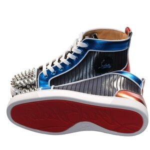 Christian Louboutin Louis Spikes Orlato Multi Colored Leather Sneakers Sz8.5🔥